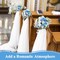8-Pack 12-Inch Blue & White Artificial Roses – 80-Head Silk Flowers with Long Stems for Wedding Bouquets, Bridal Arrangements, Baby Showers, Table Centerpieces